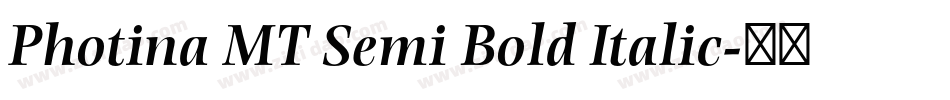 Photina MT Semi Bold Italic字体转换